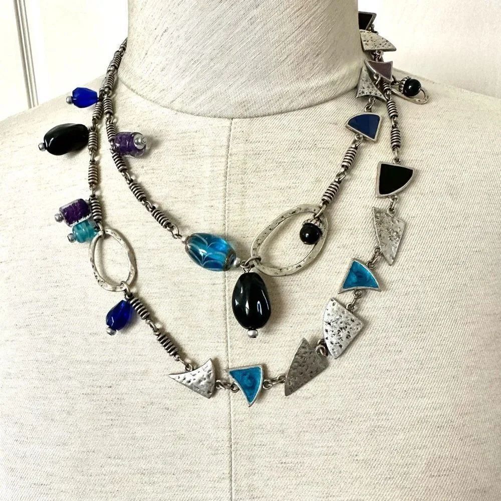 Chico’s silver tone charm necklace